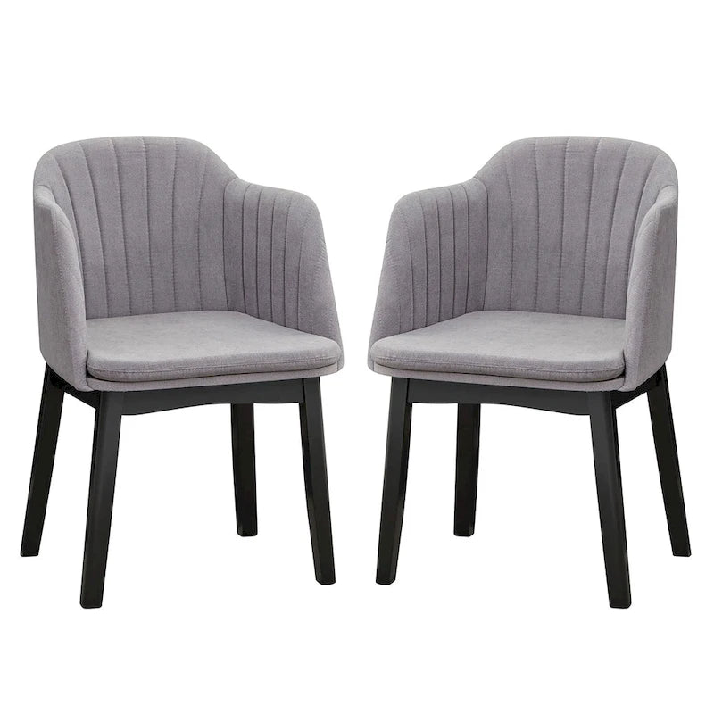 Gymax 2PCS Modern Dining Chairs Upholstered Velvet Accent Chairs w/