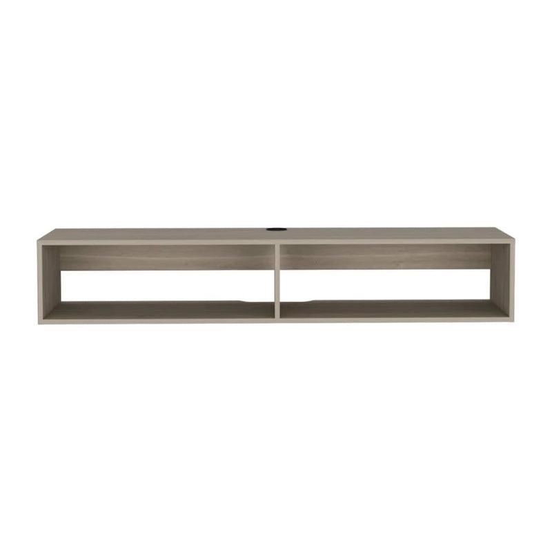 Modern TV Console Wall Mounted 59 Floating Media Stand with Shelves and Cable Management - 10.4H x 59.1W x 12.6D
