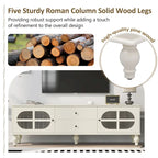 Modern Minimalist TV Stand with 2 Storage Cabinets, 2 Drawer and Cable Management for Living Room Bedroom