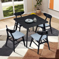 5-piece Modern Dining Table Chairs Set Kitchen Wooden Dining Table Casual Dining Table with 4 Upholstered Dining Chairs