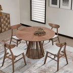 5-piece Modern Dining Table Chairs Set Kitchen Wooden Dining Table Casual Dining Table with 4 Upholstered Dining Chairs