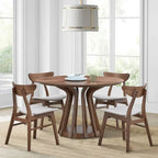 5-piece Modern Dining Table Chairs Set Kitchen Wooden Dining Table Casual Dining Table with 4 Upholstered Dining Chairs