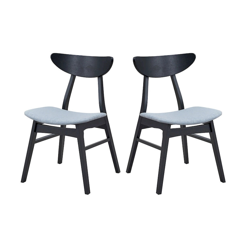5-piece Modern Dining Table Chairs Set Kitchen Wooden Dining Table Casual Dining Table with 4 Upholstered Dining Chairs