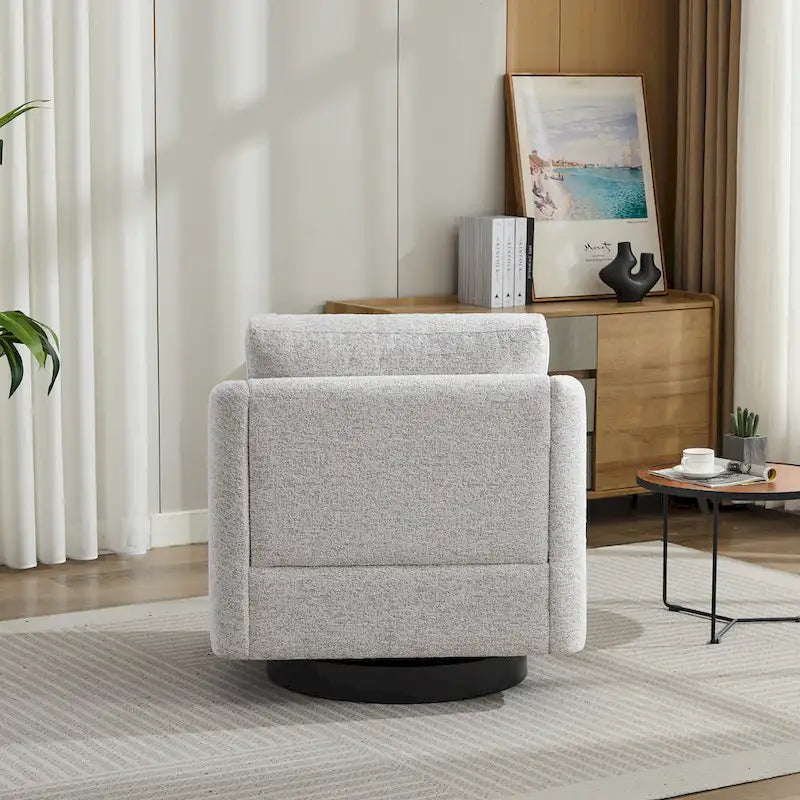 Chenille Upholstered Swivel Accent Chair for Living Room