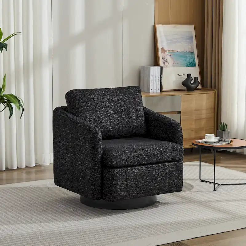 Chenille Upholstered Swivel Accent Chair for Living Room
