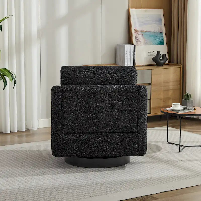 Chenille Upholstered Swivel Accent Chair for Living Room