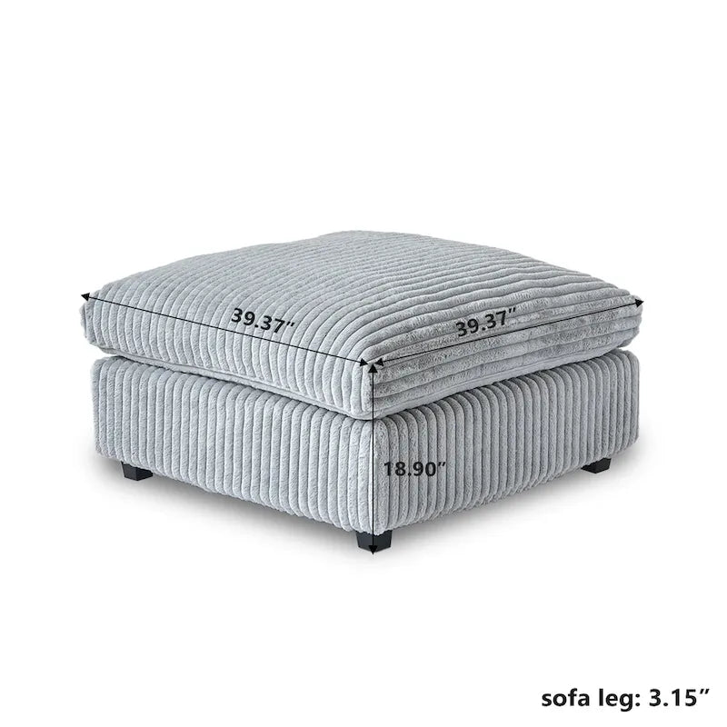 157.48 Modular Sectional Sofa Couch, Modern Deep Seat Sleeper Sofa for Living Room