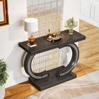 Silver Console Table, 39 Mirror Entryway Table for Entrance