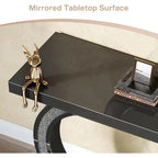 Silver Console Table, 39 Mirror Entryway Table for Entrance
