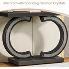 Silver Console Table, 39 Mirror Entryway Table for Entrance