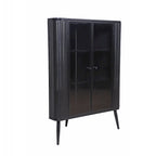 Modern 3-Tier Corner Storage Cabinet with Tempered Glass Doors, Shelves & Metal Frame - Freestanding Space-Saving Organizer