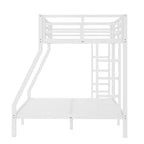 Metal Twin over Full Bunk Bed for Teens and Adults,Space-Saving/Noise Reduced/No Box Spring Needed, White