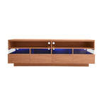 Freestanding TV Console TV Stand with 4 Drawers Media Console Table with Acrylic Transparent Storage for TVs up to 75