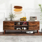 TV Stand with Storage for 50/55/60 Inch Entertainment Center, with 2 Cabinets & Shelves