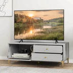 Costway Modern TV Stand for 55 TVs with Drop Down Door Cabinet 2 - See Details