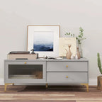 Costway Modern TV Stand for 55 TVs with Drop Down Door Cabinet 2 - See Details