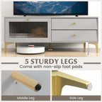 Costway Modern TV Stand for 55 TVs with Drop Down Door Cabinet 2 - See Details