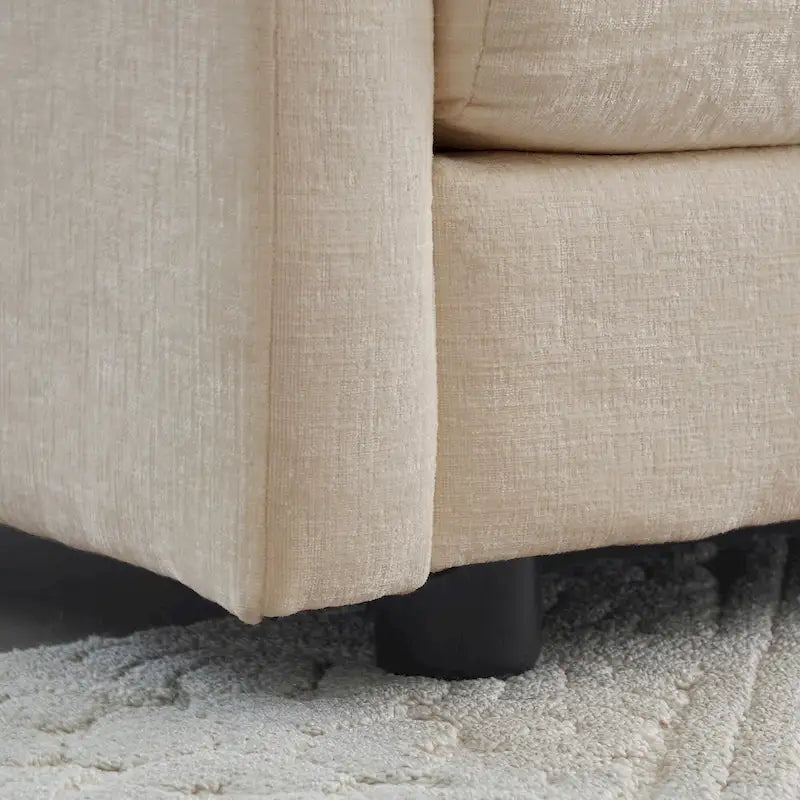Deep Seat Reversible Modular 6 Seater U-Shaped Sectional Sofa 3 with Ottomans