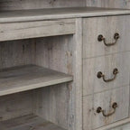 Traditional 60 TV Stand with Open and Closed Storage Space for TVs Up to 65