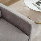 Modern 29.92 Chenille 360 Swivel Accent Chair with Solid Wood Frame and Removable Back Cushion