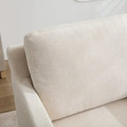 Modern 29.92 Chenille 360 Swivel Accent Chair with Solid Wood Frame and Removable Back Cushion