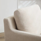 Modern 29.92 Chenille 360 Swivel Accent Chair with Solid Wood Frame and Removable Back Cushion