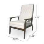 25.75 High Back Faux Leather Accent Chair