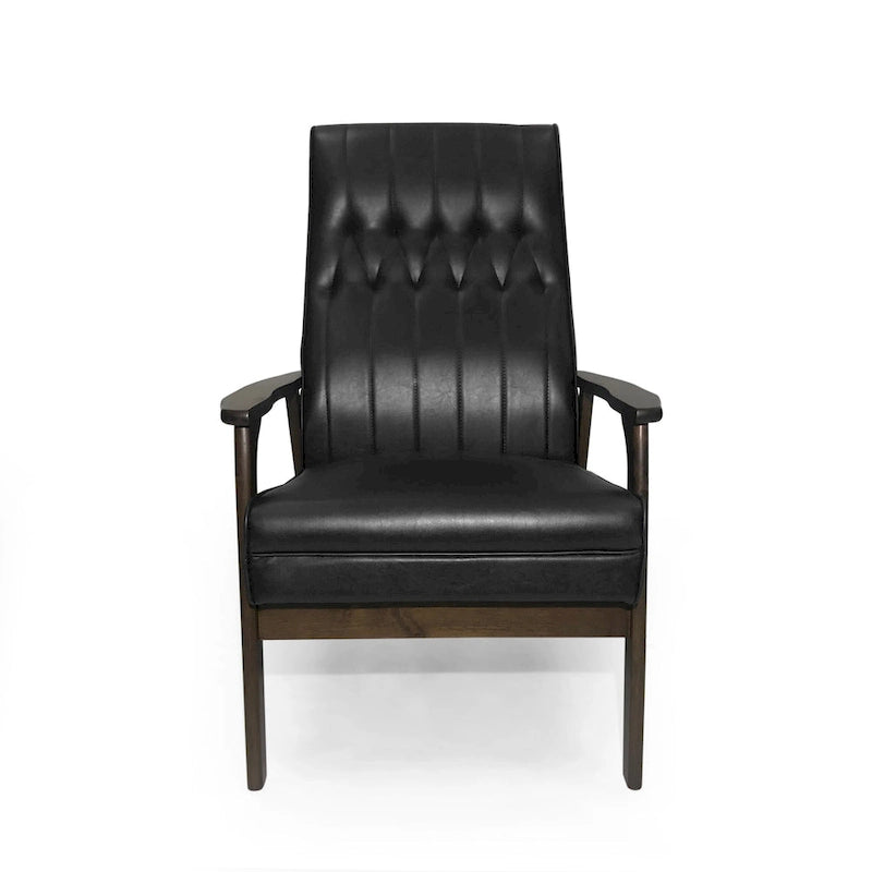 25.75 High Back Faux Leather Accent Chair