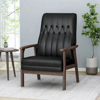 25.75 High Back Faux Leather Accent Chair