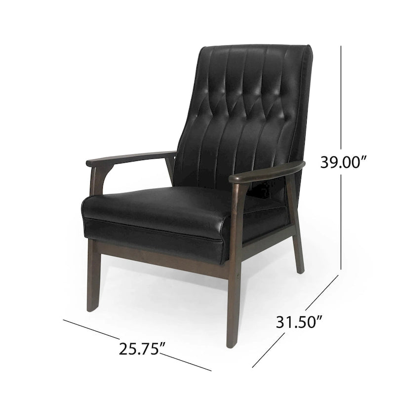 25.75 High Back Faux Leather Accent Chair