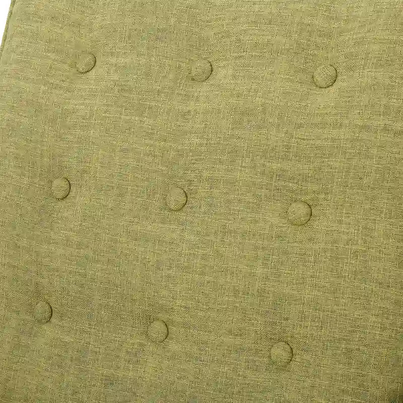 Green Fabric Mid-Century Upholstered Push Back Recliner with Footrest, Button-tufted Backrest, Beech Wood Legs