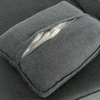 Grey 125 Modern 4-Seat Chaise Lounge Sofa for Living Room Relaxation, Indoor Sleeper