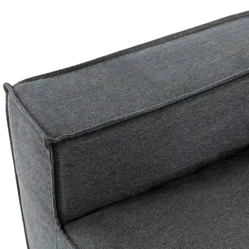 Grey 125 Modern 4-Seat Chaise Lounge Sofa for Living Room Relaxation, Indoor Sleeper