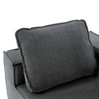 Grey 125 Modern 4-Seat Chaise Lounge Sofa for Living Room Relaxation, Indoor Sleeper