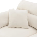 110 Modern L-Shaped Convertible 5-Seat Sectional Sofa with Removable Ottoman and 5 Cushions, Plush Chenille Fabric