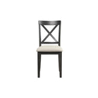 Modern Style Wooden 5-Piece Dining Set with Round Table amd 4 Upholstered Chairs