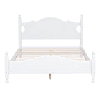 Retro Pine Platform Bed with Headboard and Footboard