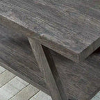 23.5 Modern Rectangular Side Table with Storage Shelf and Wide-angled Legs