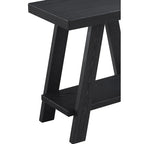 23.5 Modern Rectangular Side Table with Storage Shelf and Wide-angled Legs