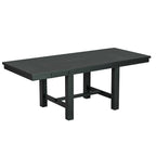 Black 6-Piece Wooden Dining Table Set with Extendable Table & 4 Chairs & Bench