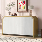 Modern 4-Door Cabinet with Adjustable Shelves for Study, Living Room and Entrance