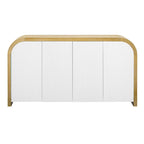 Modern 4-Door Cabinet with Adjustable Shelves for Study, Living Room and Entrance
