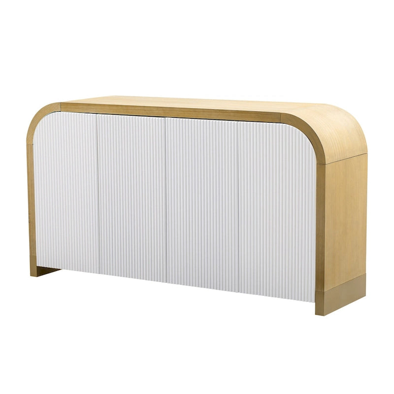 Modern 4-Door Cabinet with Adjustable Shelves for Study, Living Room and Entrance
