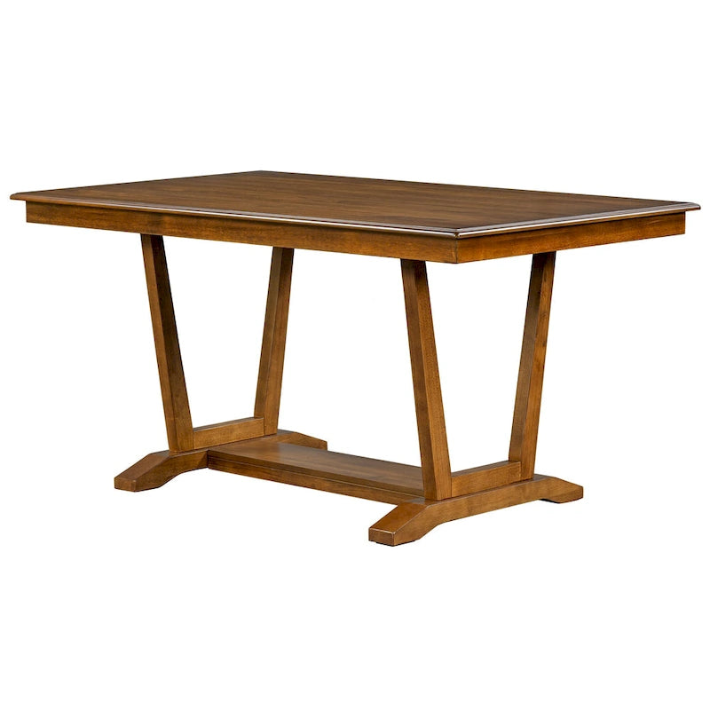 5-Piece Wooden Dining Table Set with 59 Rectangular Table & 4 Chairs