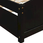 Twin Pine Platform Bed with Trundle & Headboard