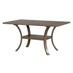 Modern Style 6-Piece Dining Table Set with 4 Removable Cushions Dining Chairs, Storage Shelf and Bench