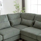 102.75 Corduroy L-Shaped Modular Sectional Sofa with Storage
