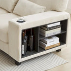 102.75 Corduroy L-Shaped Modular Sectional Sofa with Storage