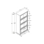 63.19 4-Tier Glass Display Cabinet with Flip-Up Doors & 150lb Capacity,Space-Saving Curio Showcase for Collectibles