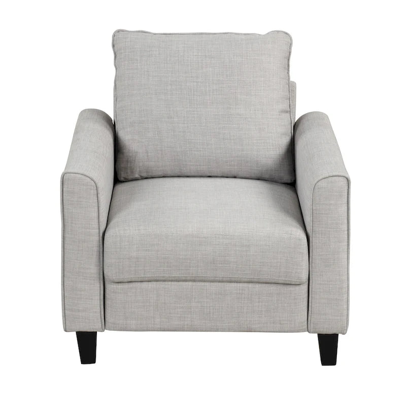 Rowan Contemporary Flared Arms Chair with Solid Wood Tapered Legs, Upholstered Fabric Single Sofa Chair by Furniture of America